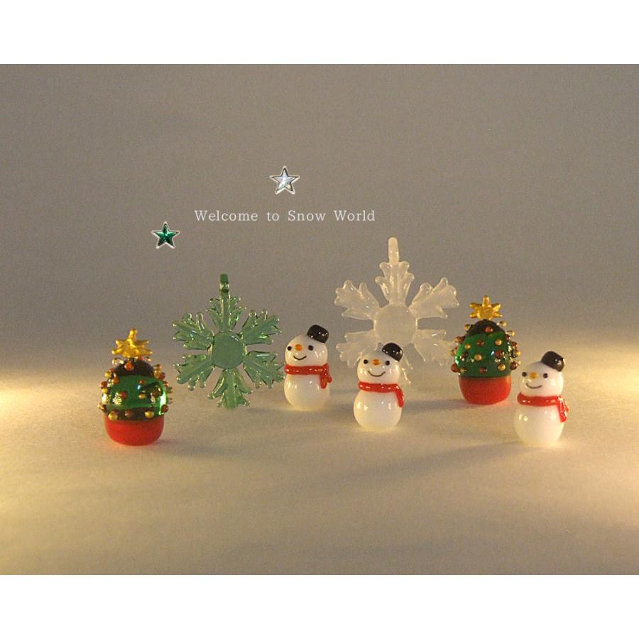 ガラス細工 ミニチュア 冬 雪だるま スノーマン クリスマス 冬の友達
