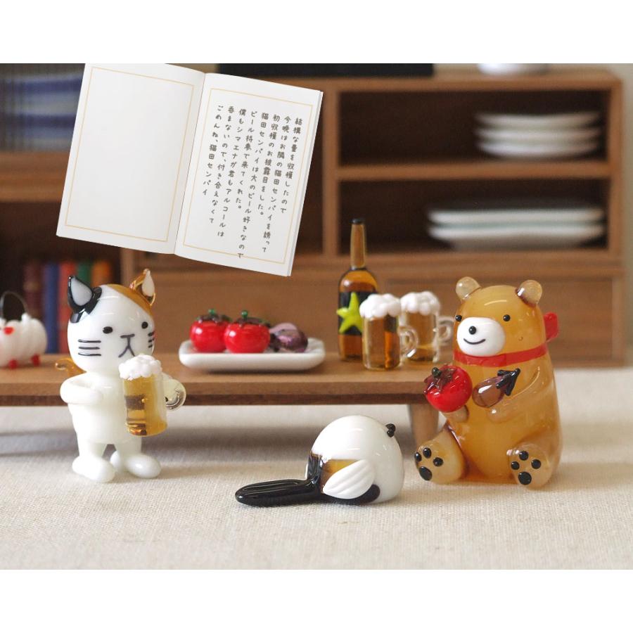 うなぎを捌くクマくん　ガラス細工 ガラス細工 ミニチュアガラス 熊 森のくま トマト 茄子 夏野菜 夏 日記