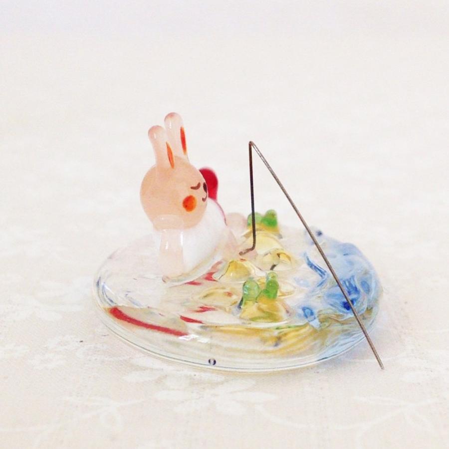 ミニチュア　うさぎ　お皿　限定版 うさぎ 雑貨 ガラス細工 ミニチュア ウサギ 置物 フォーカート