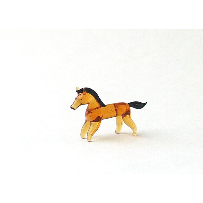 ガラス　チェコスロバキア　フィギュリン　馬　ビンテージ　コレクション　専用箱あり ガラス チェコスロバキア フィギュリン 馬 ビンテージ コレクション