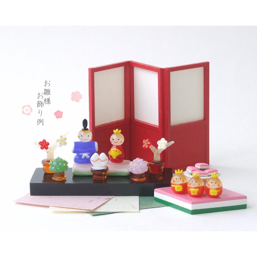 木製品 ひな祭り ディスプレイステージ 和雑貨 お雛様台 菱餅型 木製