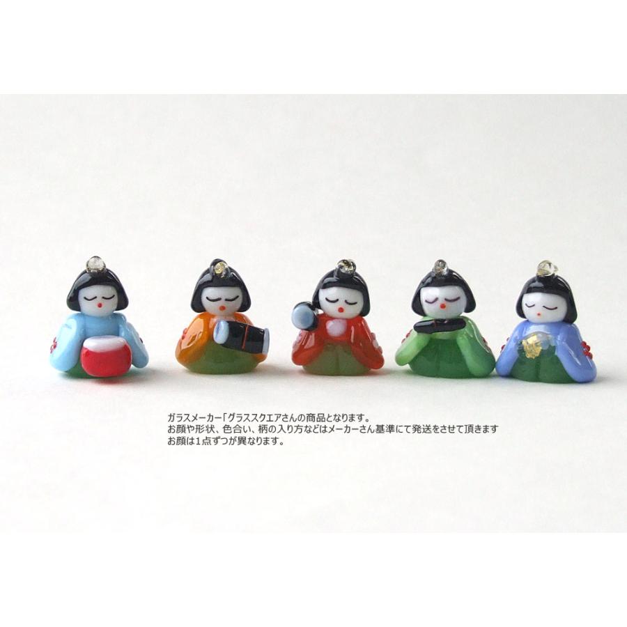 ガラス細工 ミニチュアガラス 五人囃子 コンパクト 雛祭り 桃の節句 和