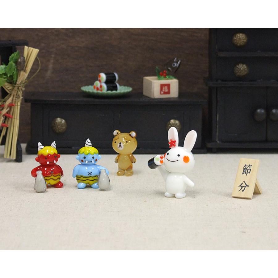 木製品 ミニチュア 立札 節分 雑貨 置物 立札・節分 : ガラス細工 THE