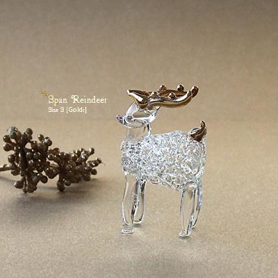 ガラス細工 クリスマス クリスマス雑貨 トナカイ オーナメント置物