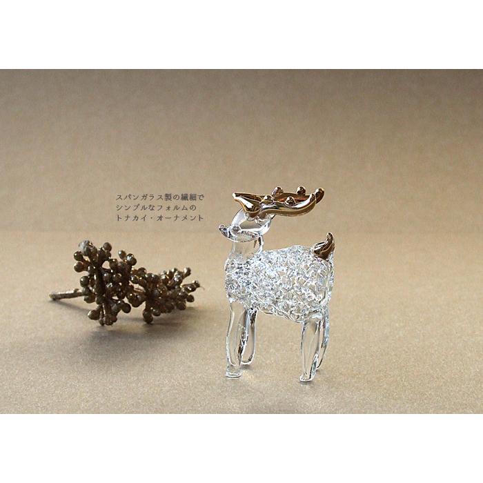 ガラス細工 クリスマス クリスマス雑貨 トナカイ オーナメント置物
