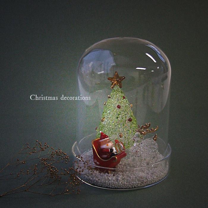 ガラス細工 クリスマス クリスマス雑貨 トナカイ オーナメント置物