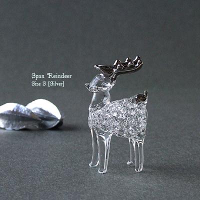 ガラス細工 クリスマス クリスマス雑貨 トナカイ オーナメント置物