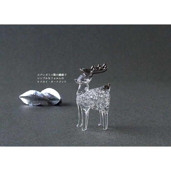 ガラス細工 クリスマス クリスマス雑貨 トナカイ オーナメント置物