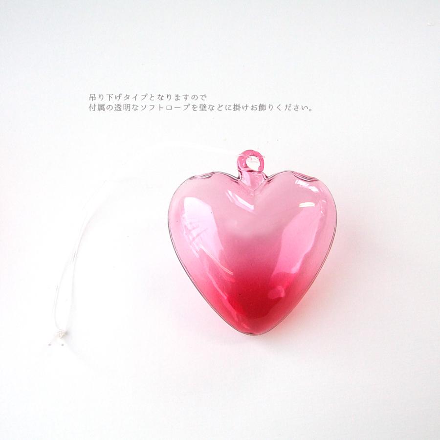 ガラス 花瓶 花器 フラワーベース ガラス一輪挿し ハート バレンタイン