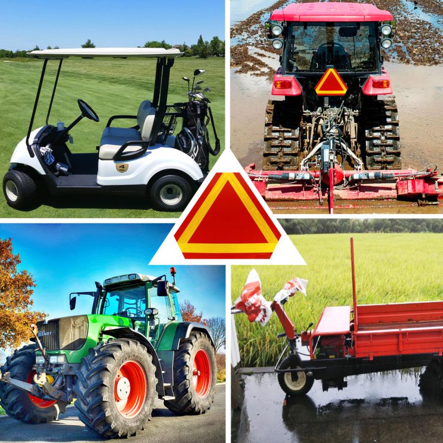 低速車マーク 反射板 リフレクター 安全マーク 中 小型車 トラクター トレーラー バス 後部 追突防止 SxP |  | 02