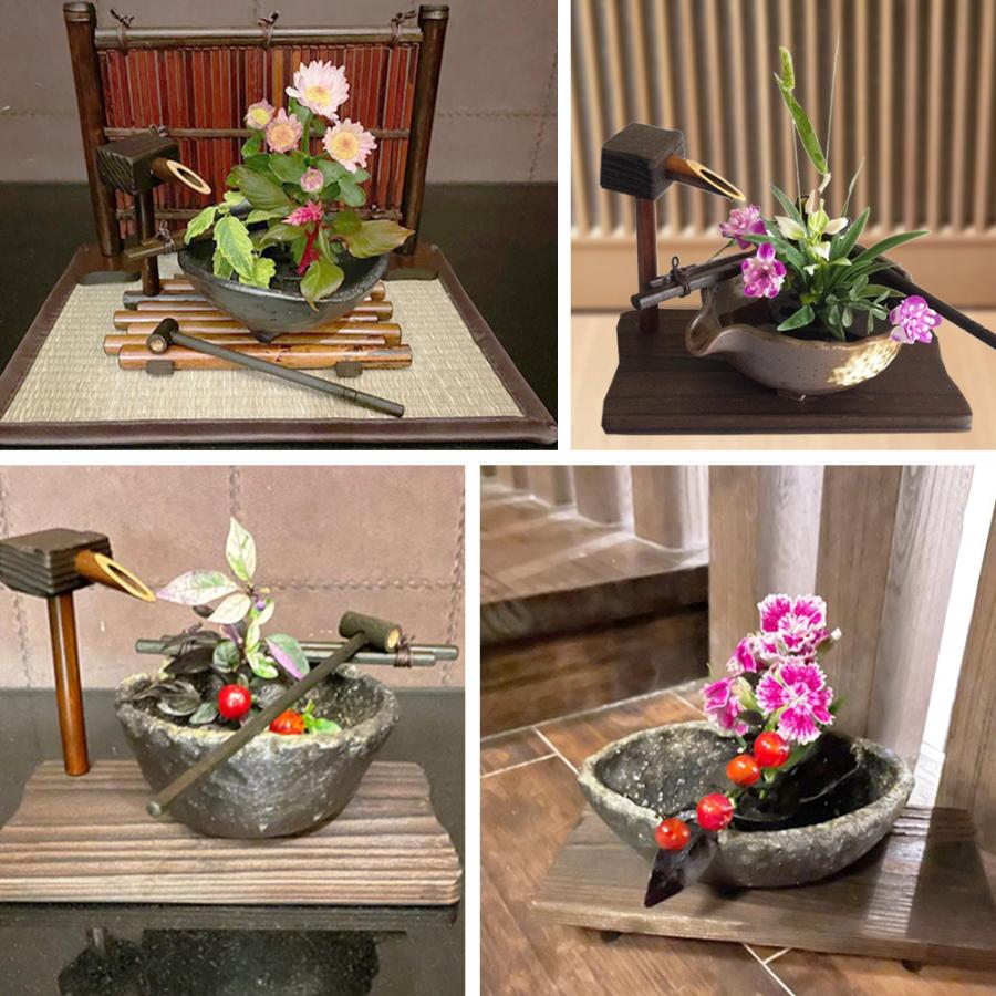 送料無料 華恋【NO184 舟形つくばい（大）】信楽焼 おうち時間 ミニ