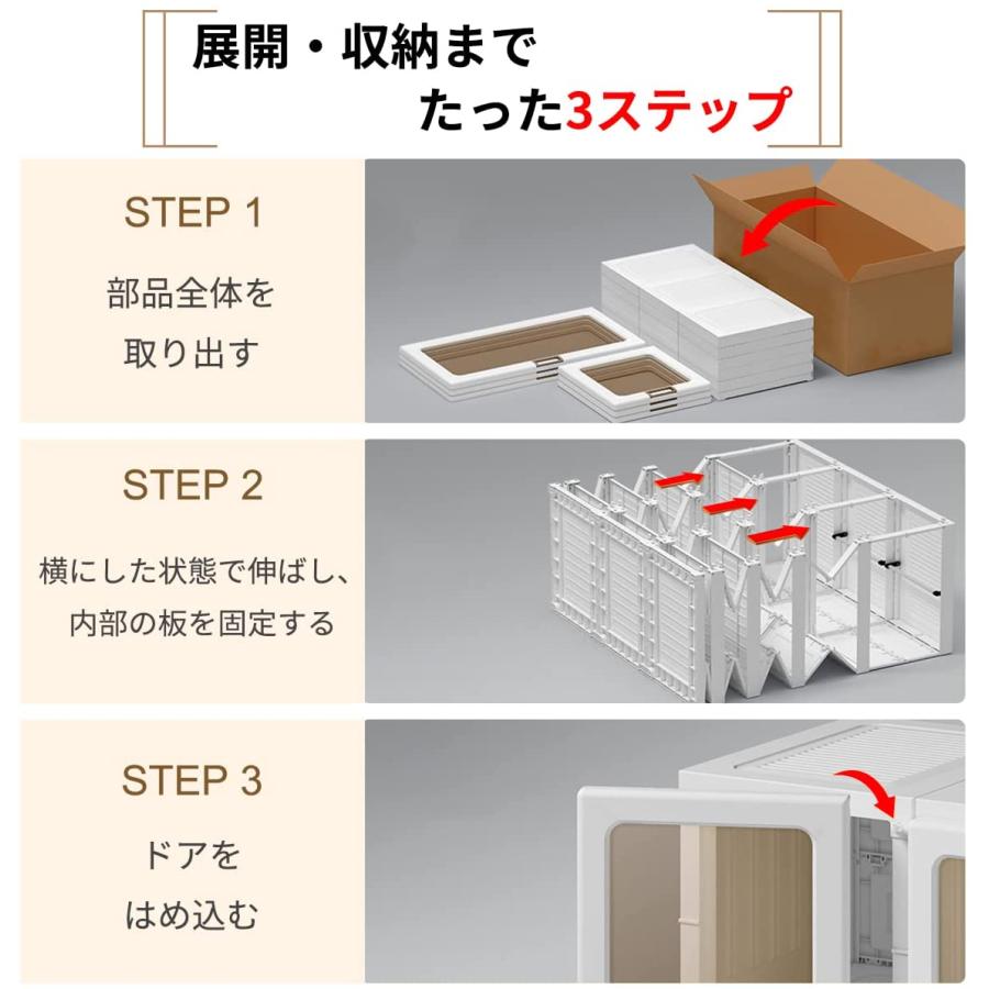 ワードローブ 収納 クローゼット 衣類ケース 収納ボックス 15box 衣類収納 おもちゃ収納 洋服収納 組み立て式 耐久性 ハンガーラック 大容量 送料無料の画像