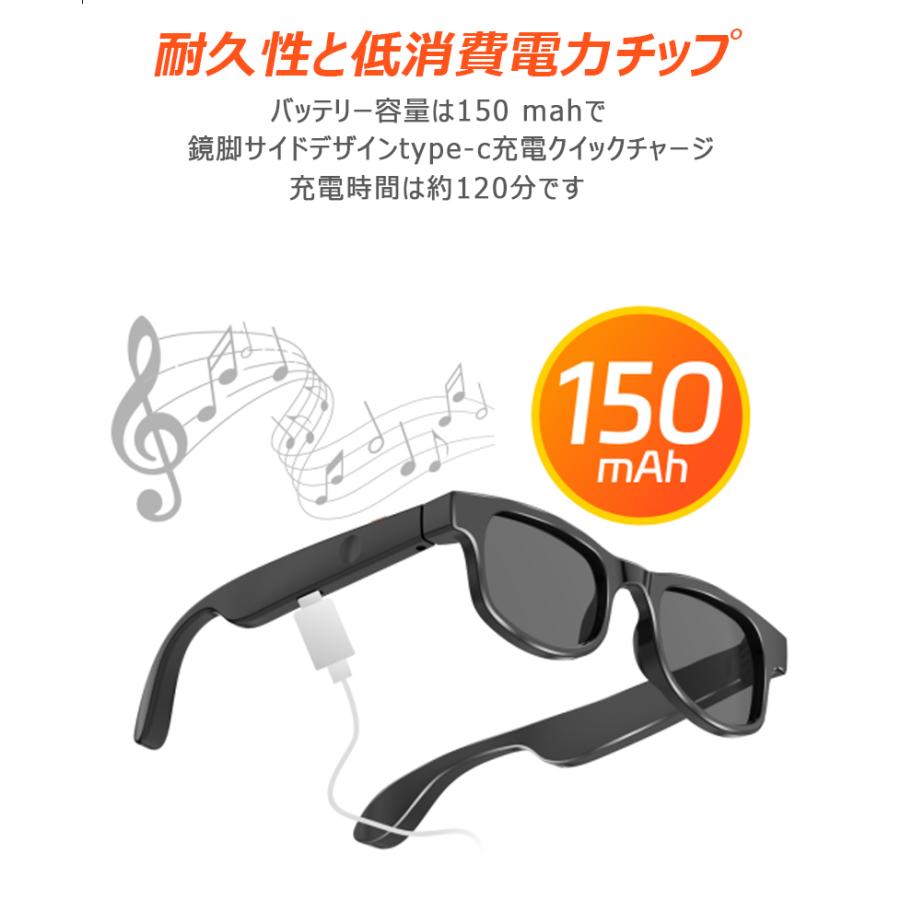 スマートグラス Bluetooth5.4 メガネ マイク内蔵 ワイヤレスメガネ