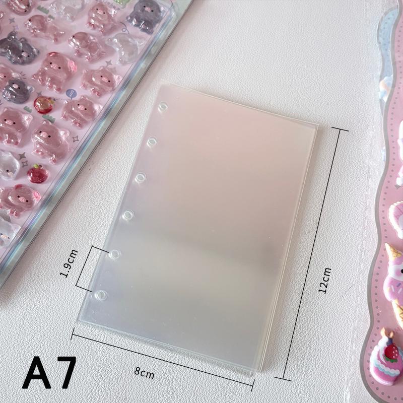 シール帳 透明 シール M5 A7 20枚 リフィル シール台紙 穴開き シール