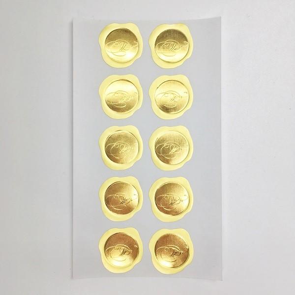 【 Ｗ 】 結婚式 招待状 封蝋風 封かんシール (1シート10枚付) |  | 01