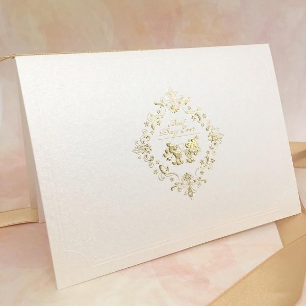 結婚式 メニュー表 手作りセット 【ミッキー＆ミニー】 ディズニー ウェディング （オーダーメイド印刷可） | 