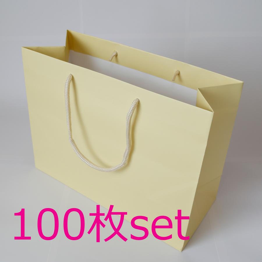 引出物 紙袋 〈大〉H30×W42×マチ20cm お得な100枚入り【STP】クリーム