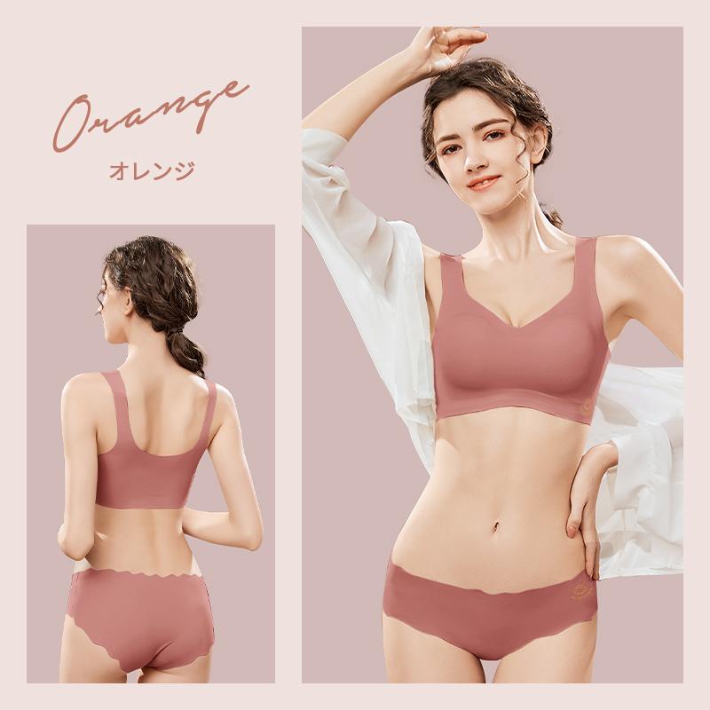 ナイトブラ ショーツセット 育乳ブラ ノンワイヤー 無縫製 上下 ナイトブラ ショーツセット 育乳ブラ ノンワイヤー 無縫製 上下
