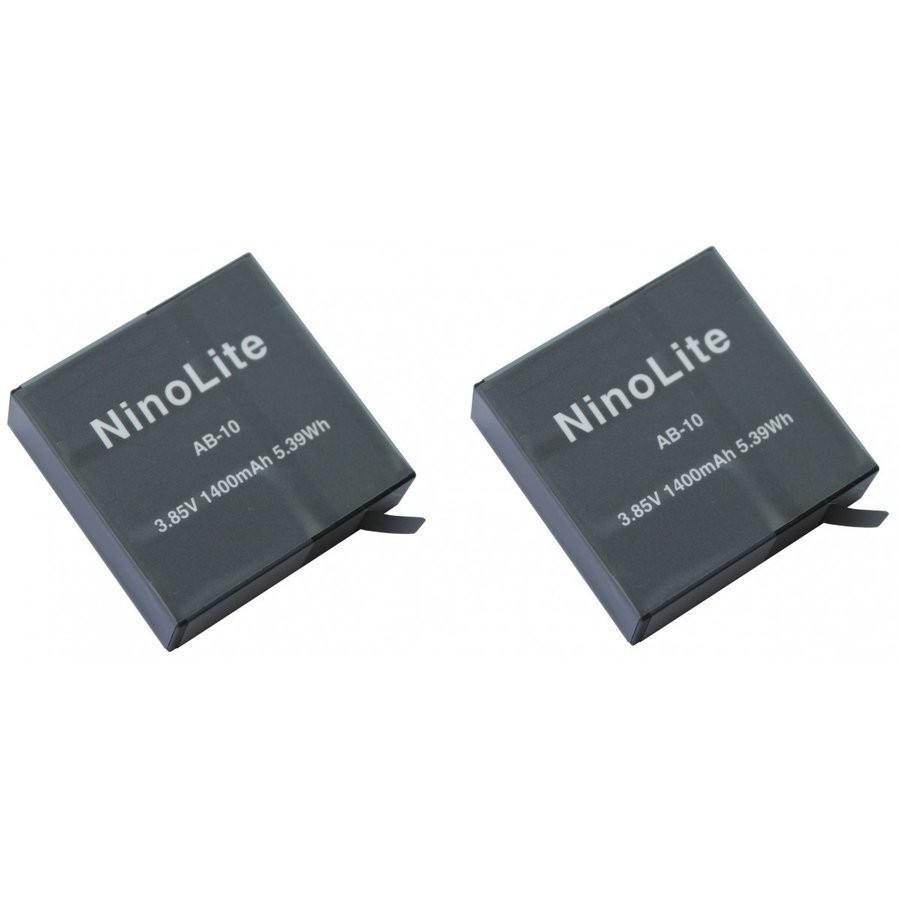 AB10_b NinoLite アクションカメラ バッテリー ２個 と USB充電器 3点セット シャオミ Xiaomi Yi-4K と 対応 AB-10 大容量 スポーツカム｜joypirika｜02