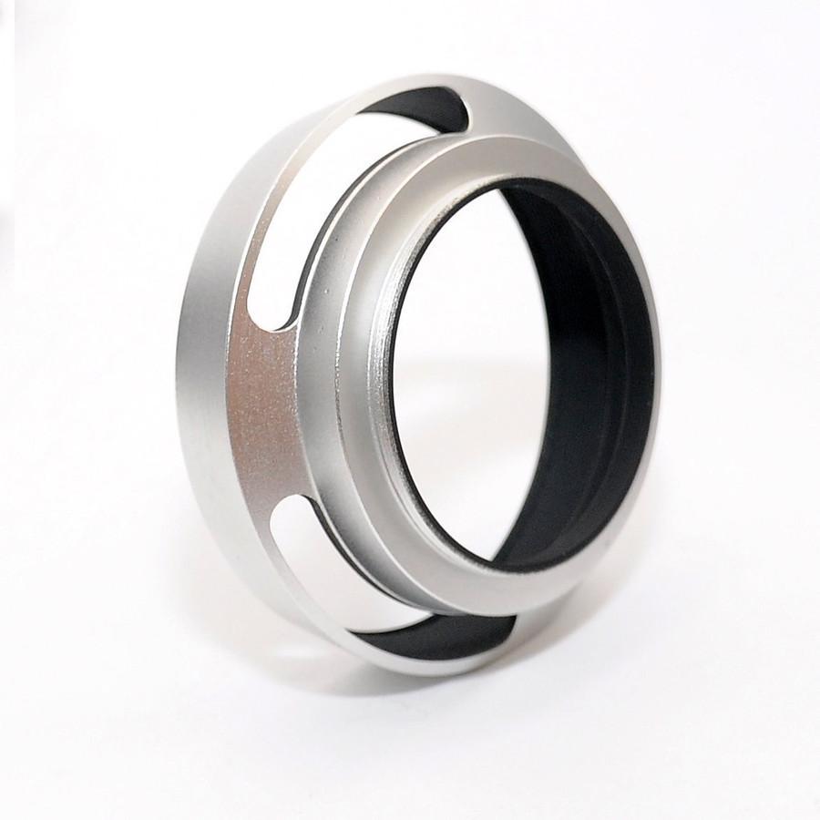 フード径:46mm クラシックメタル レンズフード カメラ用 シルバー 軽量