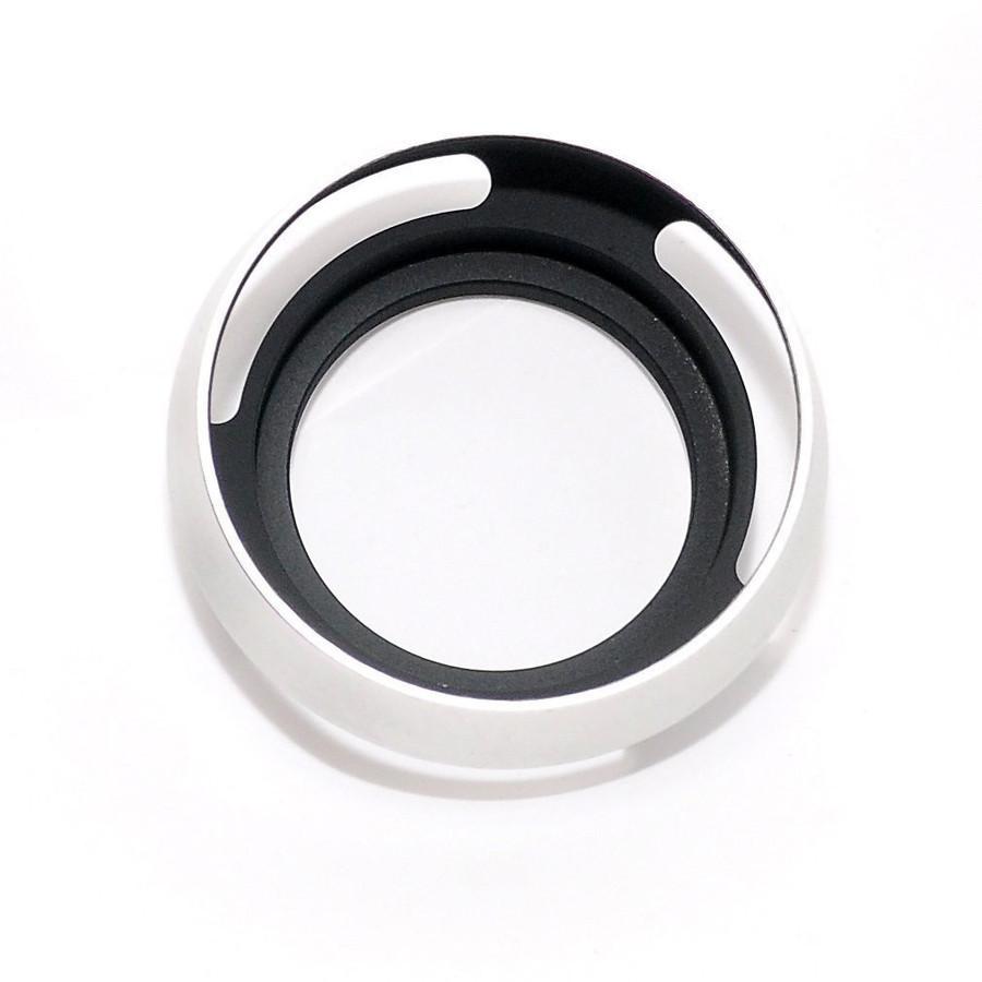 フード径:46mm クラシックメタル レンズフード カメラ用 シルバー 軽量