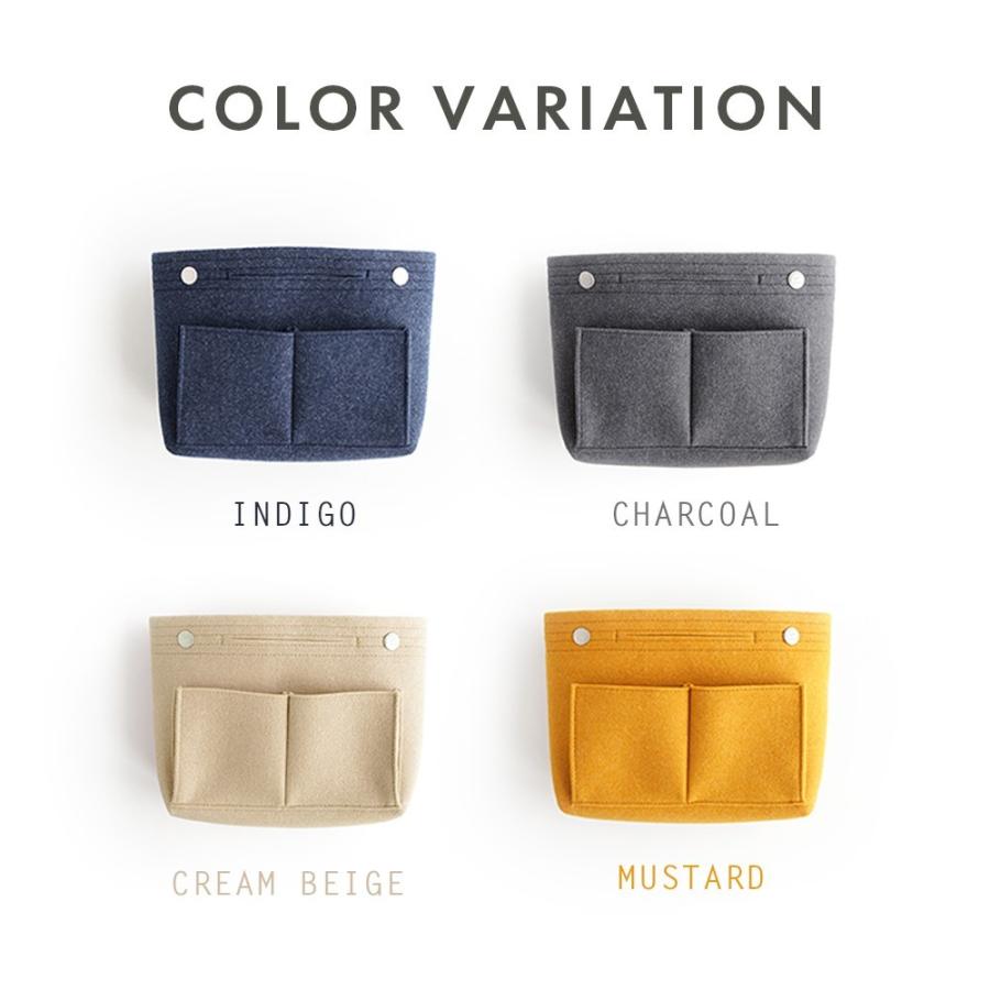 フェルト バッグインバッグ Mサイズ インナーバッグ 収納バッグ 持ち運び マザーズバッグ 軽量 旅行 プレゼント ギフト レディース メンズ | INVITE.L | 12