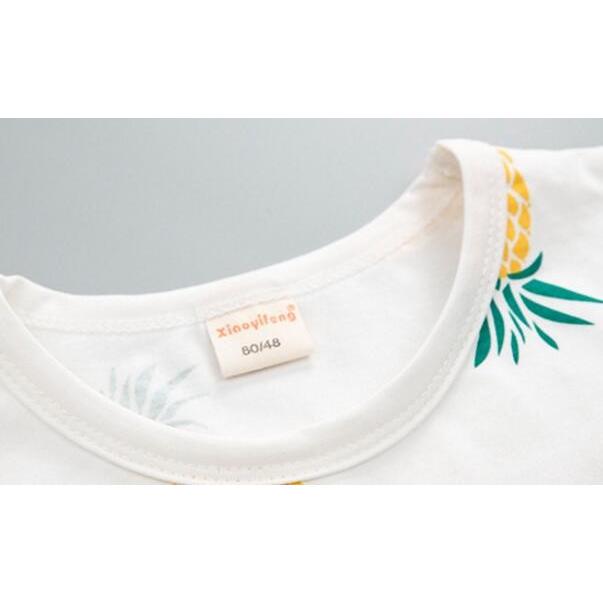 子供服 ベビー服 セットアップ パイナップル柄 上下セット 男の子 女の子 夏 Ｔシャツ 半袖 80 90 100 110 120 | キッズ | 04