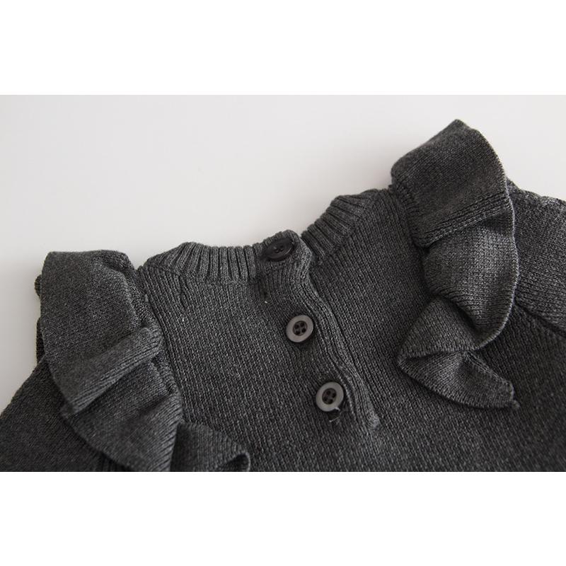 ベビー服 女の子 ニットワンピース 60 70 80 90 100 110 フリル カジュアル 子供服 長袖 姫 女のコ 服 | キッズ | 09