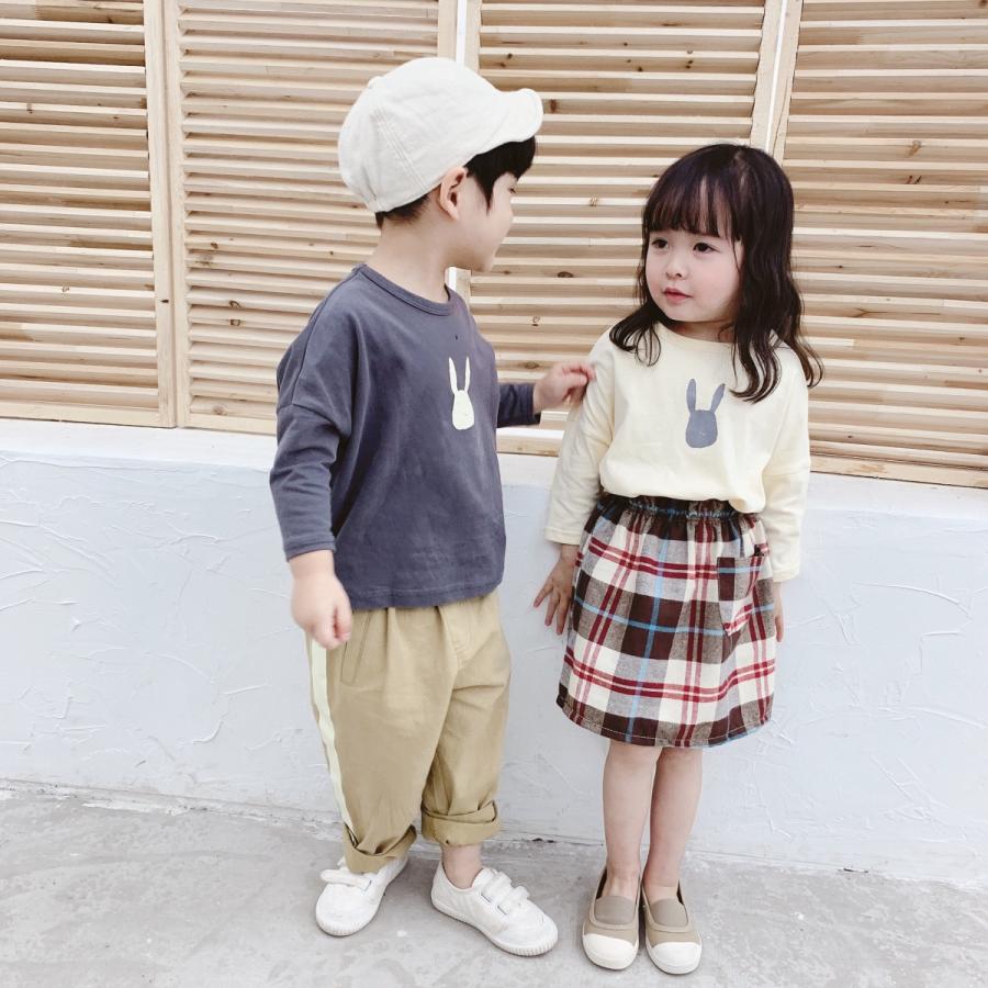 キッズ ベビー服 子供服 Tシャツ 80 90 100 110 120 うさぎ 長袖