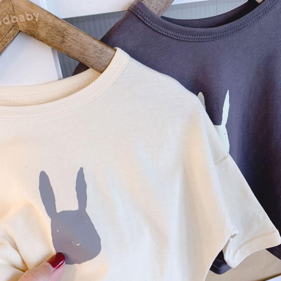 キッズ ベビー服 子供服 Tシャツ 80 90 100 110 120 うさぎ 長袖