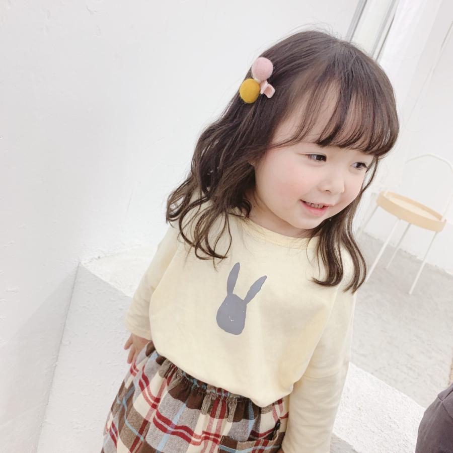 キッズ ベビー服 子供服 Tシャツ 80 90 100 110 120 うさぎ 長袖