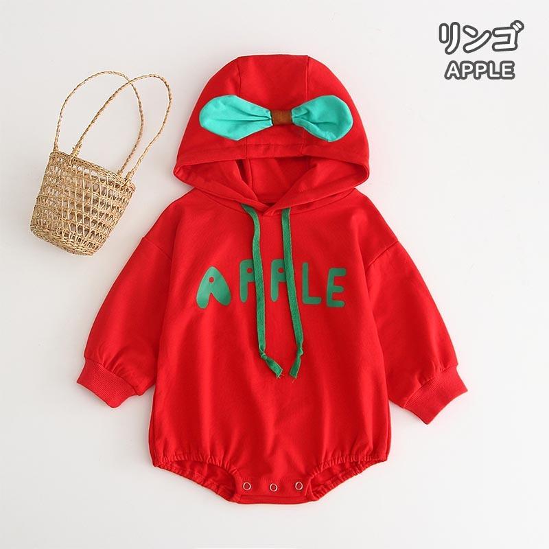 ベビー服 ロンパース おもしろ コスプレ 新生児 60 70 80 90 長袖 フルーツ カバーオール 足なし 赤ちゃん 出産祝い | キッズ | 06