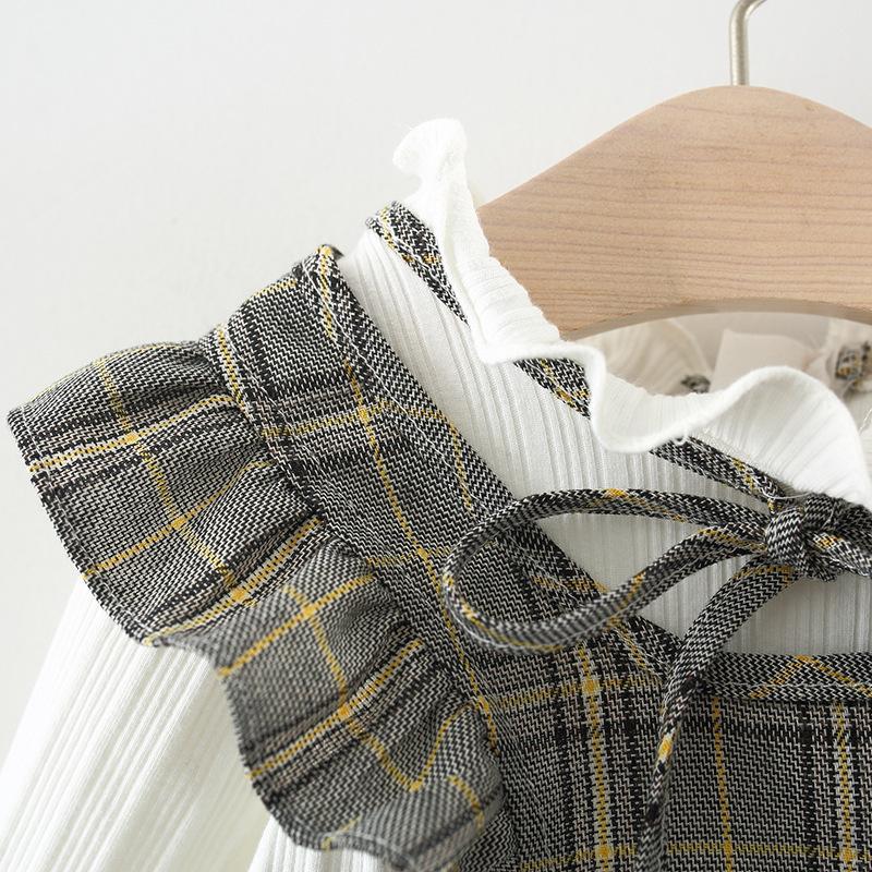ベビー服 女の子 ワンピース 70 80 90 100 長袖 チェック柄 格子 大人っぽい 子供服 秋 春 女のコ服 | キッズ | 06