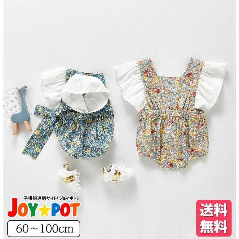 送料無料 ベビー服 ロンパース 花柄 フリル カバーオール カジュアル レトロ 子供服 春 夏 かわいい 女の子 60cm 70cm 80cm 90cm 100cm 59 59 Joypot ヤフーショッピング店 通販 Yahoo ショッピング