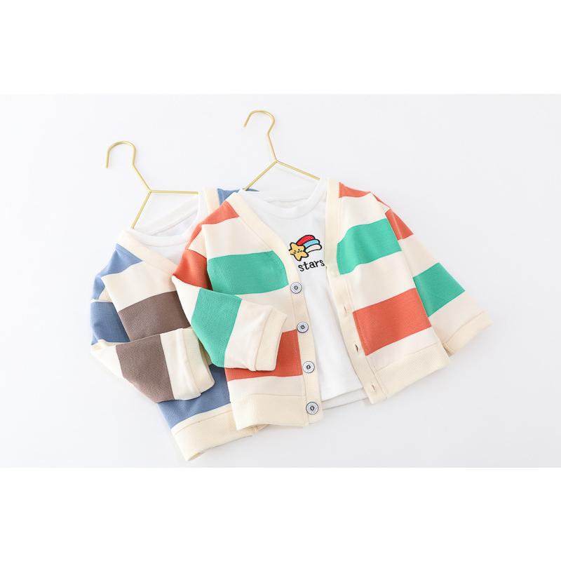 子供服 上下セット 男の子 ベビー服 セットアップ 女の子 ボーダー柄 長袖 カーディガン 秋冬 80 90 100 110 | キッズ | 09