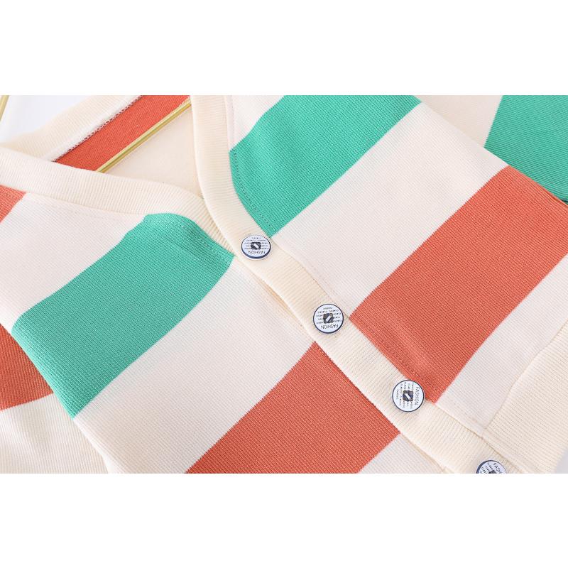 子供服 上下セット 男の子 ベビー服 セットアップ 女の子 ボーダー柄 長袖 カーディガン 秋冬 80 90 100 110 | キッズ | 10