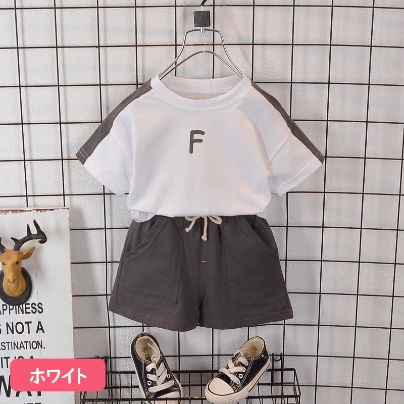 ベビー服 セットアップ Tシャツ 半袖 シンプル 子供服 上下セット 男の子 女の子 夏 春 パンツ 80 90 100 110 120 | キッズ | 04