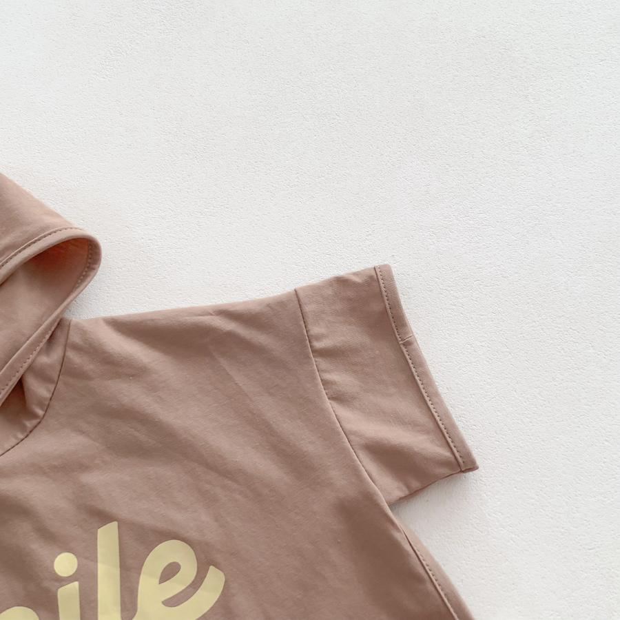 ベビー服 セットアップ フード付き 男の子 子供服 半袖 Tシャツ カジュアル シンプル 女の子 夏 80 90 100 110 120 | キッズ | 08