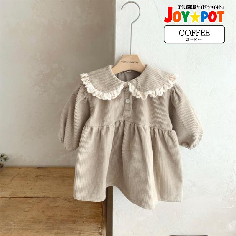 ベビー服 ワンピース ドレス 女の子 70 80 90 100 赤ちゃん 長袖 フリル レトロ お祝い 結婚式 | キッズ | 05