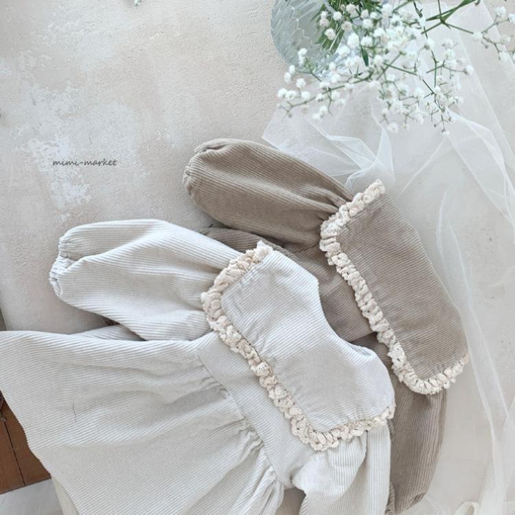 ベビー服 ワンピース ドレス 女の子 70 80 90 100 赤ちゃん 長袖 フリル レトロ お祝い 結婚式 | キッズ | 08