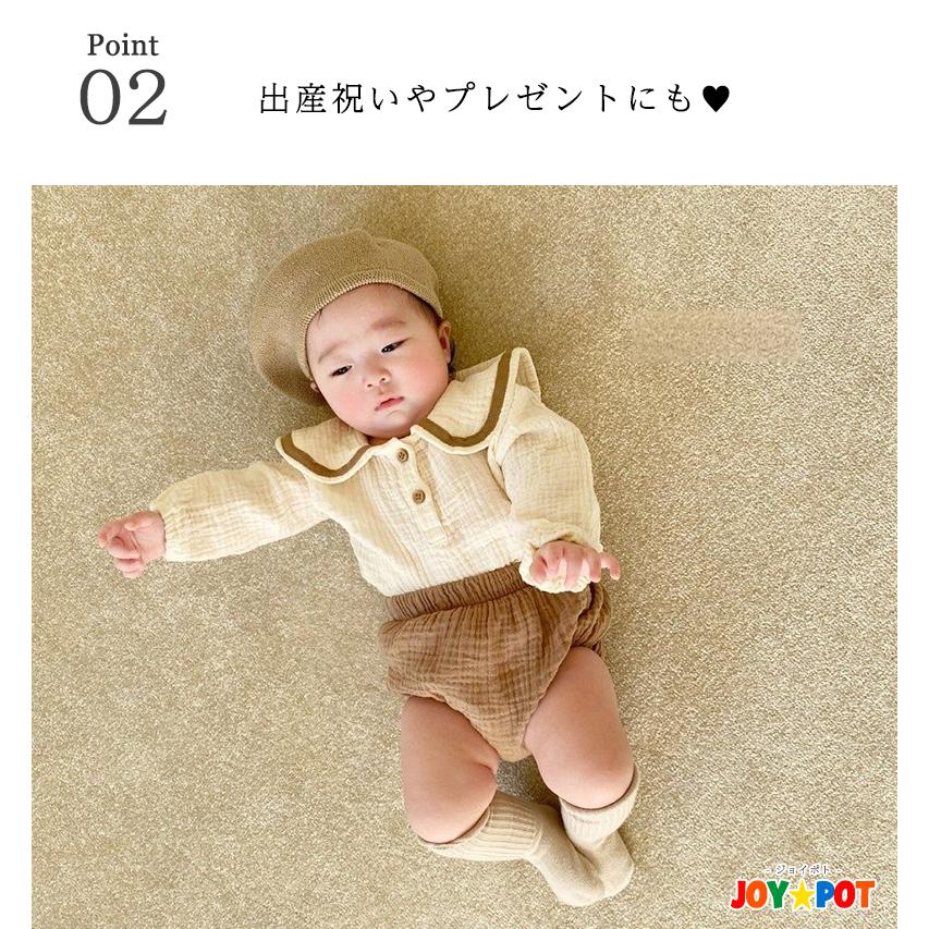 ベビー服 セットアップ 子供服 Tシャツ 長袖 上下セット 制服風 レトロ 男の子 女の子 夏 春 70 80 90 100 | キッズ | 02