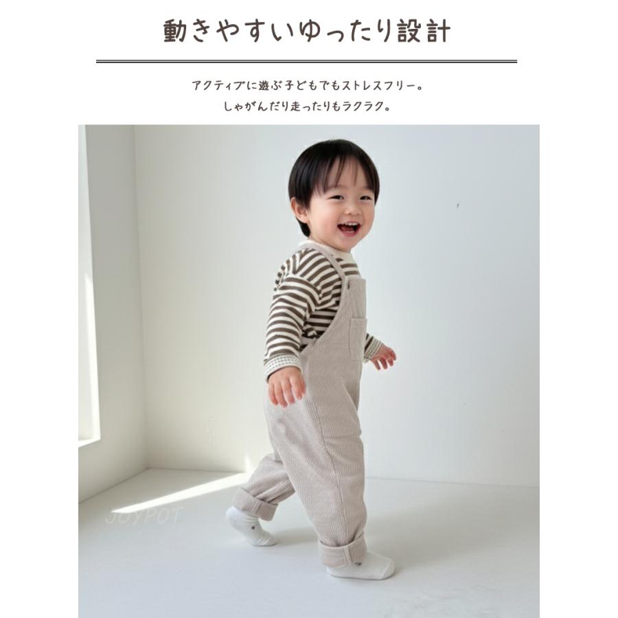 ベビー服 サロペット オーバーオール コーデュロイ 花柄 男の子 女の子 60 70 80 90 100 子供服 | キッズ | 03