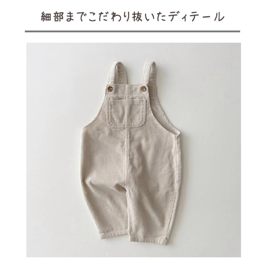 ベビー服 サロペット オーバーオール コーデュロイ 花柄 男の子 女の子 60 70 80 90 100 子供服 | キッズ | 09