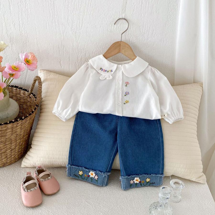 ベビー服 パンツ ズボン 韓国風 レース 花柄 アニマル ワイド 女の子 70 80 90 100 110 子供服 | キッズ | 11