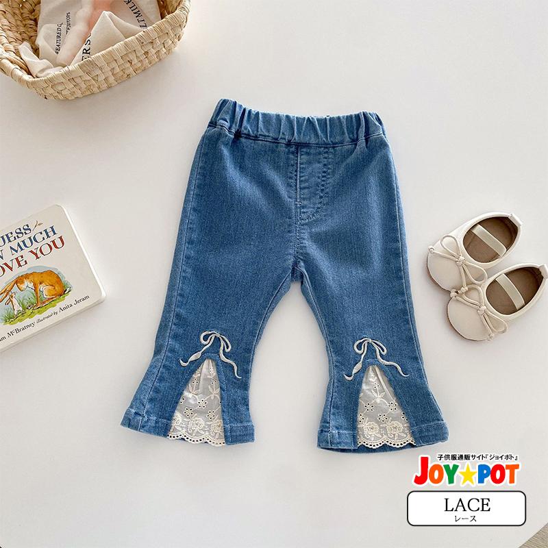 ベビー服 パンツ ズボン 韓国風 レース 花柄 アニマル ワイド 女の子 70 80 90 100 110 子供服 | キッズ | 01