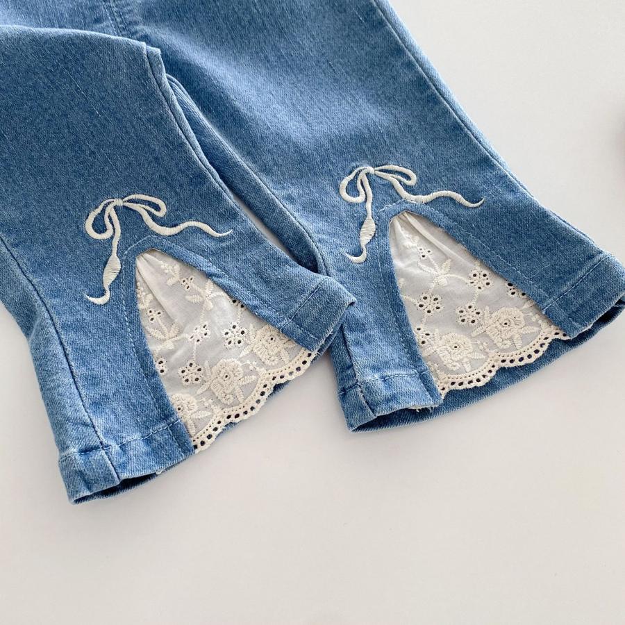 ベビー服 パンツ ズボン 韓国風 レース 花柄 アニマル ワイド 女の子 70 80 90 100 110 子供服 | キッズ | 05