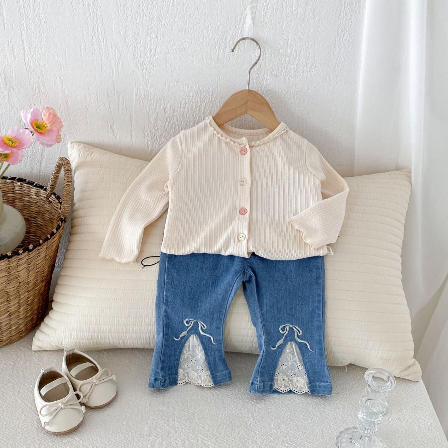 ベビー服 パンツ ズボン 韓国風 レース 花柄 アニマル ワイド 女の子 70 80 90 100 110 子供服 | キッズ | 09