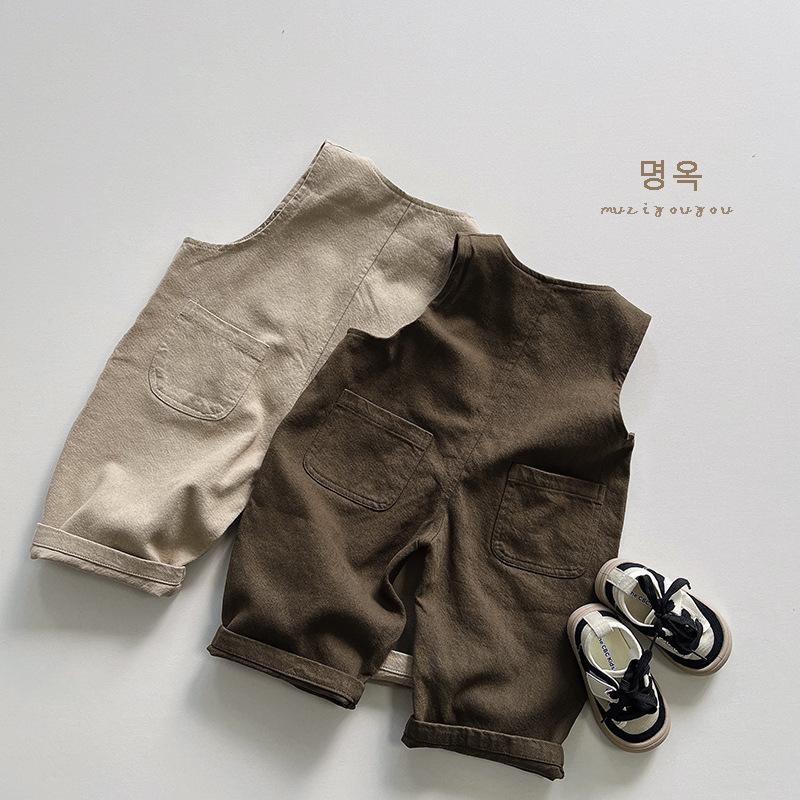 キッズ オーバーオール サロペット コットン 無地 ゆったり 韓国風 男の子 女の子 80 90 100 110 120 130 子供服 | キッズ | 06