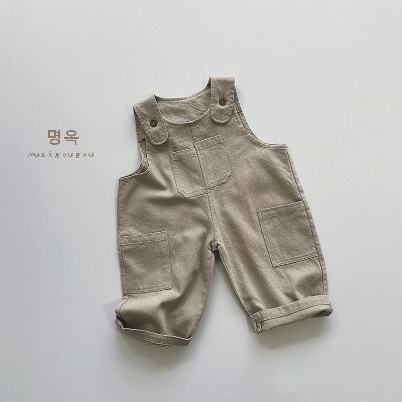 キッズ オーバーオール サロペット コットン 無地 ゆったり 韓国風 男の子 女の子 80 90 100 110 120 130 子供服 | キッズ | 07