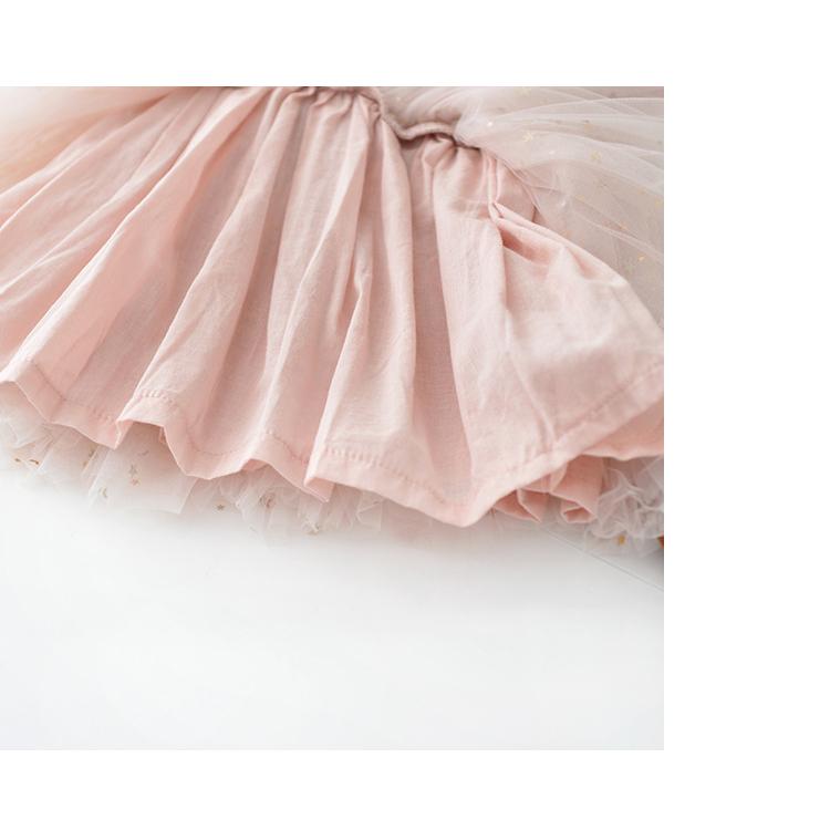 ベビー服 女の子 ワンピース 長袖 ドレス 70 80 90 100 110 子供服 チュール 星 1歳 2歳 誕生日 女のコ服 | キッズ | 10